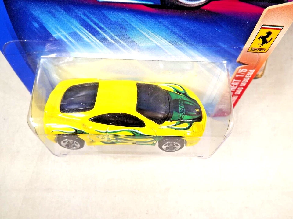 Ferrari Heat Series 2004 Hot Wheel #128 1/5 Ferrari 360 Modena amarillo con 5 radios Foto 3 de 4