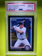 Mike Giancarlo Stanton ⚾ 2010 Bowman Chrome Drft Pick RC #BDP30  PSA 10 JUDGE