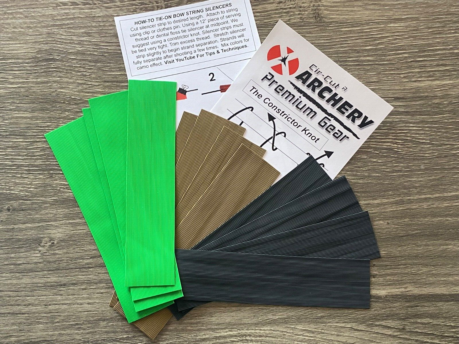 12 PC PRO CAMO RUBBER CAT WHISKERS Bow String Silencers LONGBOW RECURVE ...