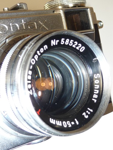 Fotoapparat Messsucher-Kamera Zeiss Ikon Contax IIa RF camera Sonnar 1:2 f=50mm - Imagen 8 de 15