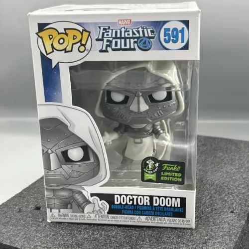 Funko Pop! Adhesivo exclusivo de Marvel Fantastic Four Doom ECCC raro+proteger