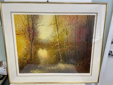 Howard R. Nordlund SCARLET SPLENDOR Lithograph Print 53/200 Signed Ltd Ed. Frame