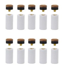 10 Pieces 13 mm Billiard Cue Tips Pool Stick Tips Replacement Kit with Pool C...