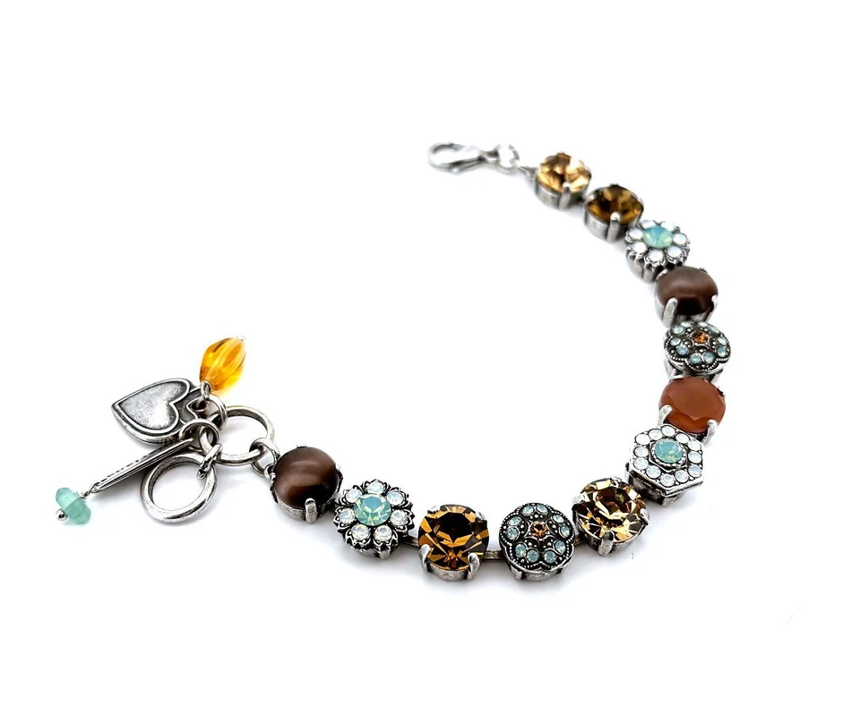 Bracelet By Mariana Woman Alluring Pacific Opal, and Topaz Swarovski Crystals - Image 3 of 4