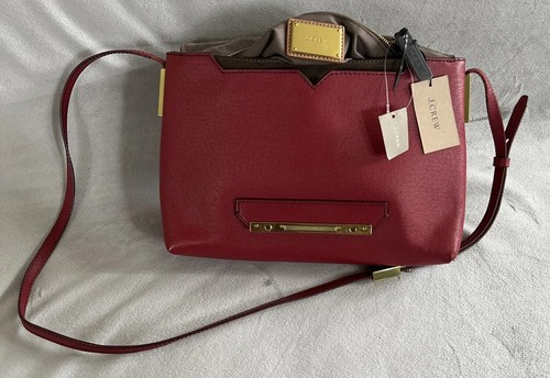NWT JCrew Leather Claremont Purse Crossbody Bag Desert Cherry Retail $250 - Picture 4 of 9