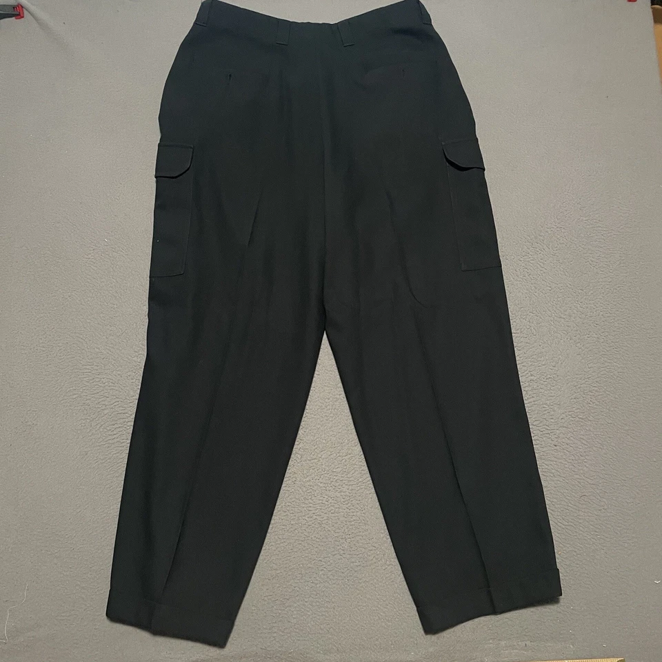 Vintage BACHRACH Mens Andrew Black Cargo Pants Size 36x30 - Image 3 of 4