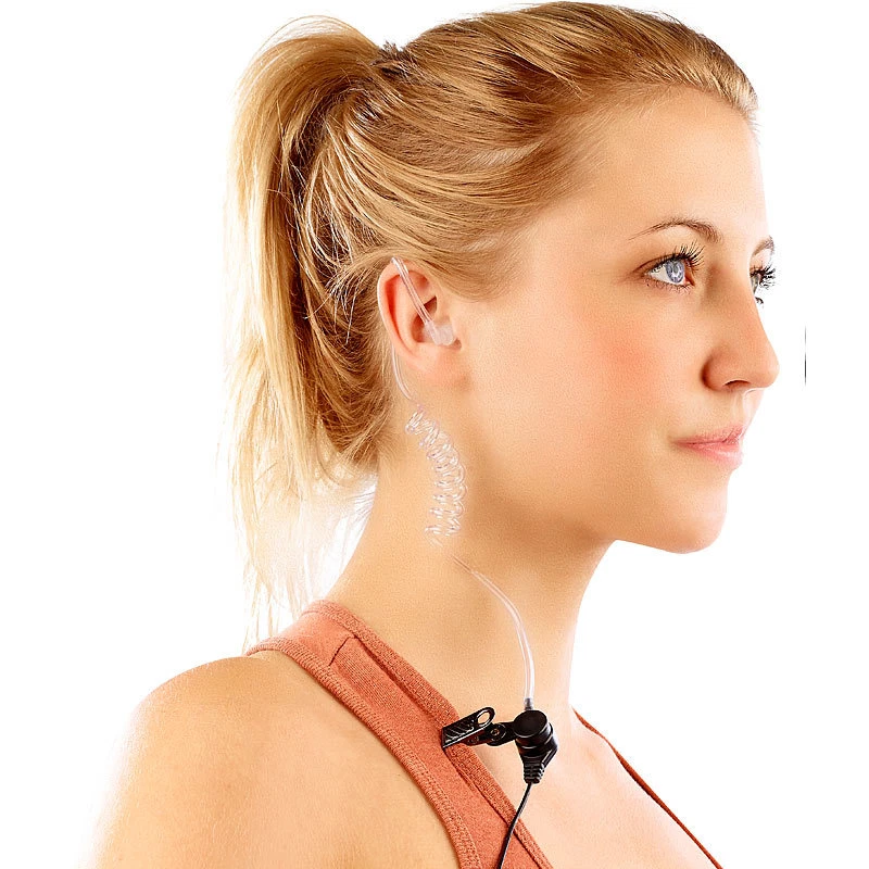 simvalley Headset Funkgerät: Security-Schallschlauch-Headset für Walkie-Talkie - Bild 3 von 3