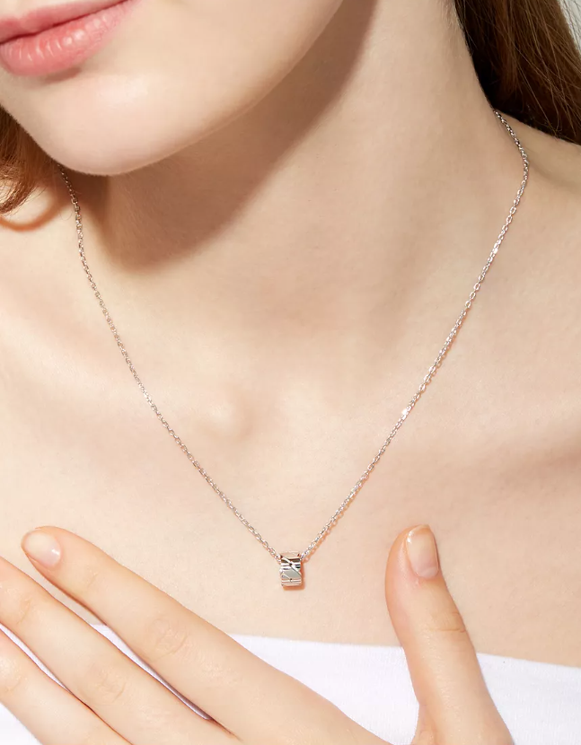 StoneHenge Crossing Silver Necklace SA24C68F Silver925 White