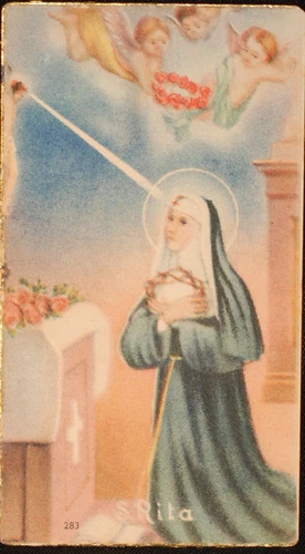OLD BLESSED SAINT RITA OF CASCIA HOLY CARD         ESTAMPA SANTA RITA    CC449