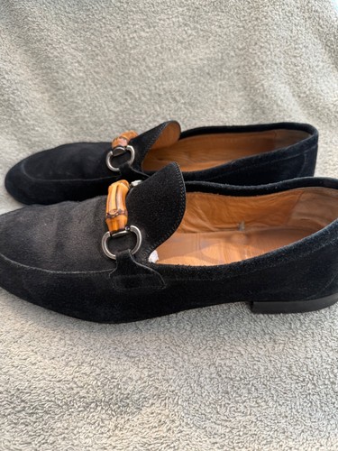 mens gucci bamboo bit suede loafers size 10