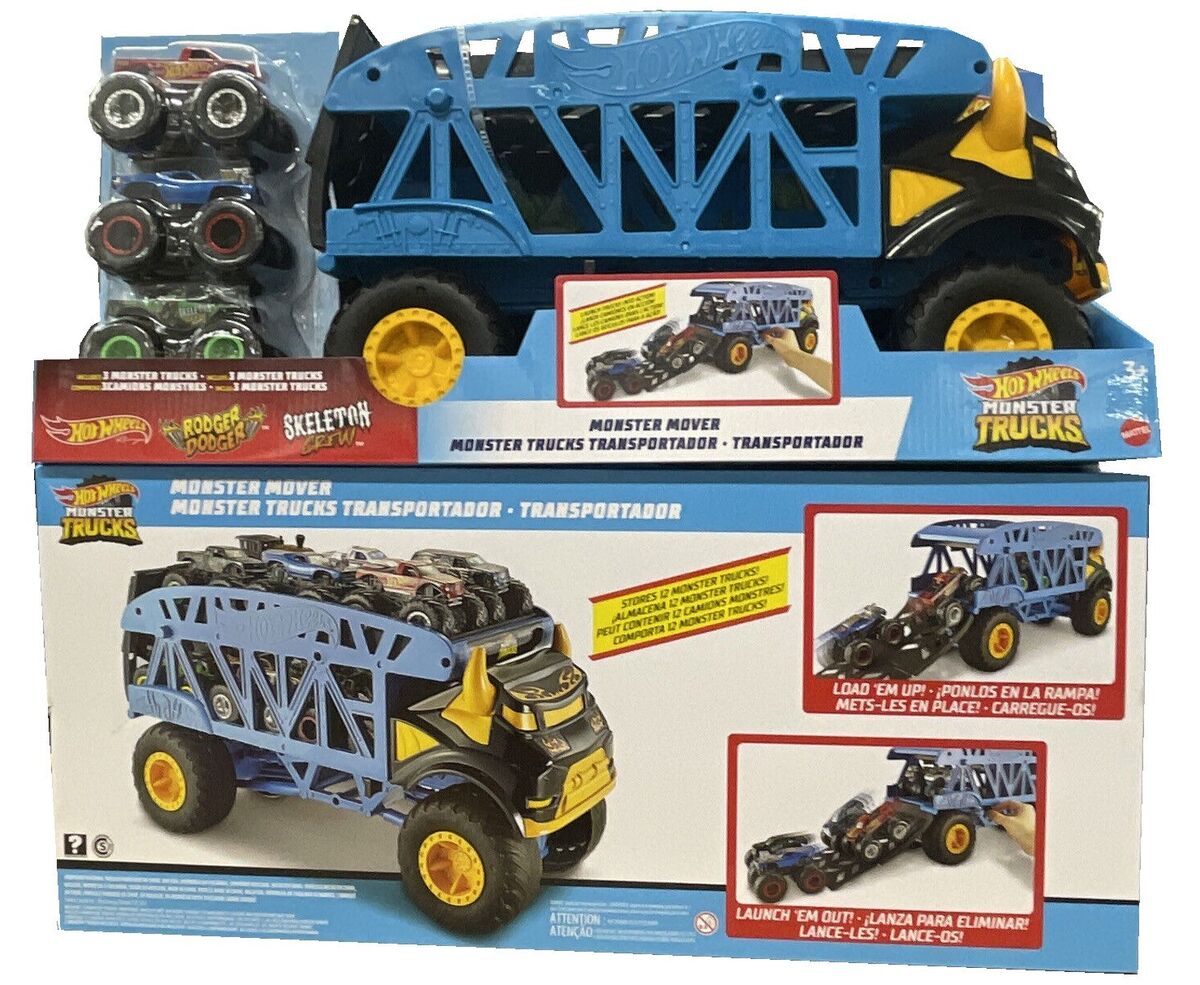 Hot Wheels Monster Trucks - Monster Mover +3 Veículos Caminhões