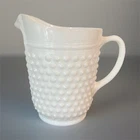 Vintage Anchor Hocking Hobnail Pitcher Milk Glass Glossy Finish