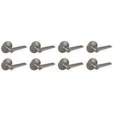 Freedom Satin Nickel Bed/Bath Door Lever 8-Pack
