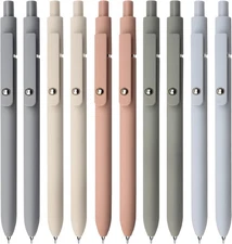 Gel Pens, 10Pcs 0.5mm Black Ink Pens 10 Count (Pack of 1), 10 Pcs Morandi 