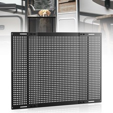 Safoner Premium Adjustable RV Entry Screen Door Grille, Adjusts Medium, black