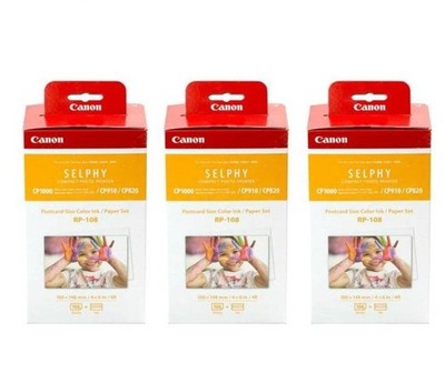 Canon RP-108 Kit 3 Papierpakete und Farbband fr 324 10x15-Drucke fr Canon Selp