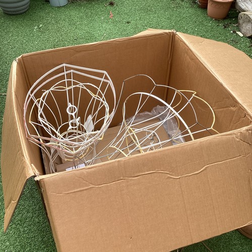 Job Lot Bundle Of Lamp Shade Wire Frames Reupholstering Refurbishing x7 Various - Picture 19 of 20
