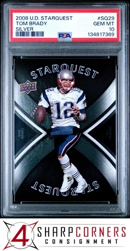 2008 UPPER DECK STARQUEST SILVER #SQ29 TOM BRADY PATRIOTS PSA 10