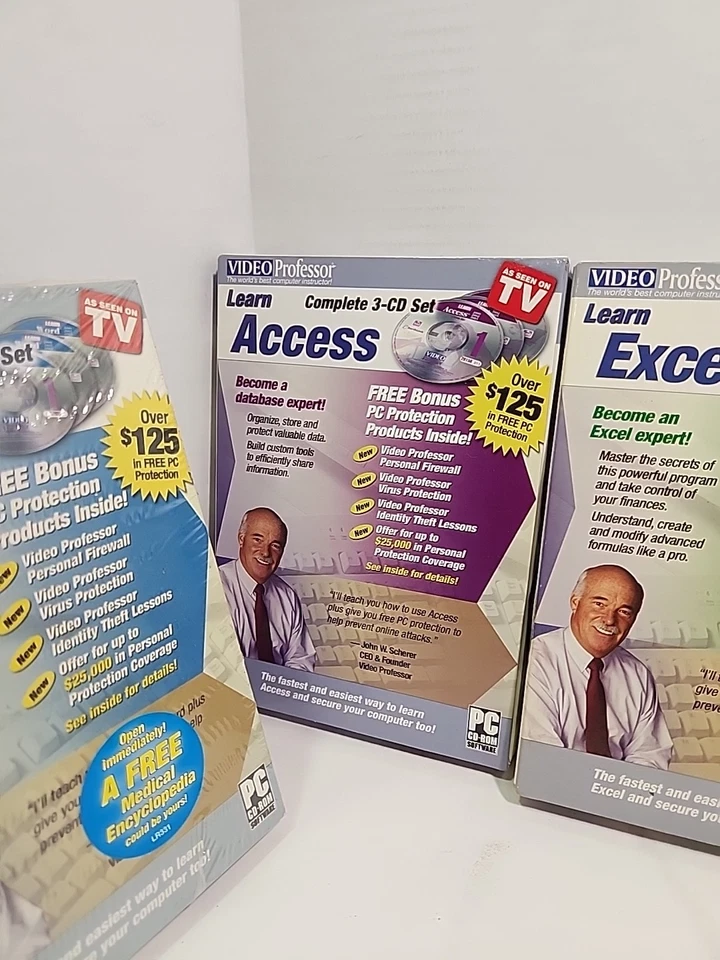 Word, Access, Excel, Outlook, Windows Software Video Professor 3-CD Disc (PC) - Image 3 of 4