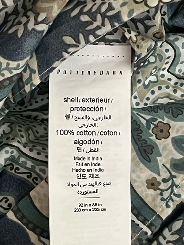 Funda nórdica Pottery Barn Jordana Paisley Percale Queen 92” x 88” - Imagen 5 de 6