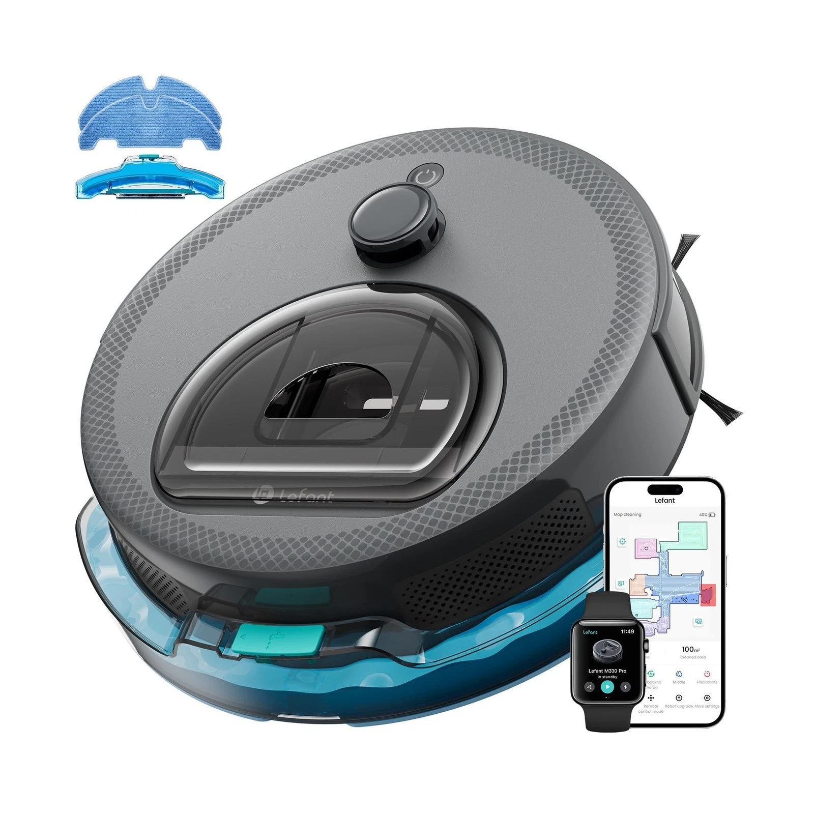 Lefant LiDAR Robot Vacuum and Mop, Upgraded 190° PSD Obstacle Avoidance, 50