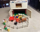 Vintage 1967 Fisher Price Little People Barn Set Animals Tonka Tractor & Cart