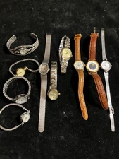 Lot of 10 Vintage Ladies Timex Watches Automatic Mechanical Quartz Most Working