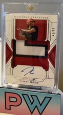 JAMES WOOD 2025 PANINI NATIONAL TREASURES ROOKIE MATERIAL PATCH AUTO /99  