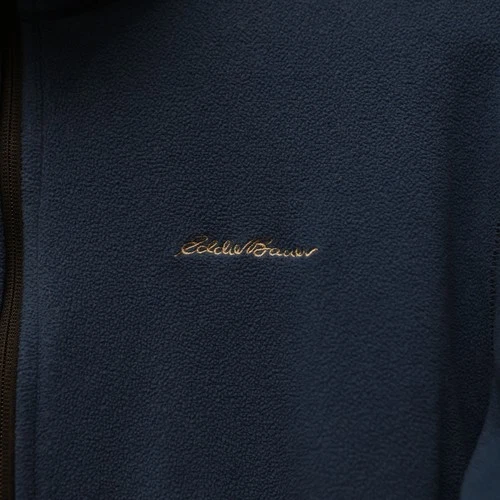 Eddie Bauer Polartec Fleece Jacket Mens Tall Medium MT Full Zip Blue Mock Neck image 2