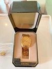 Men's Seiko Day Date Watch 7n43-812L Gold Tone with original box New Battery