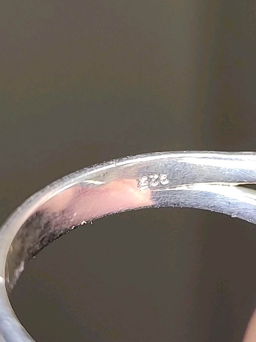 Sterling Silver Turqoise Looking Triangular Shape… - image 7