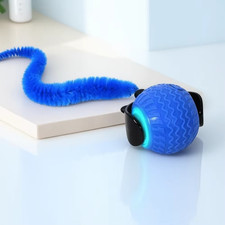 Interactive Cat Toy Ball USB Rechargeable w/ Tail Smart Motion Pet Toys Indoor