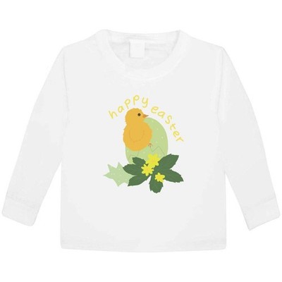 ''Frohe Ostern Küken'' Kinder / Kinder Langarm Baumwolle T-Shirts (KL062383)
