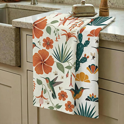 #ad Waffle Kitchen Towels Set of 2 Ultra Absorbent Quick Dry Dish Towels Sustain $8.11