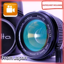 [N.Mint w/Case] Minolta MC Rokkor-PG 50mm F1.4 Standard Prime Lens From JAPAN