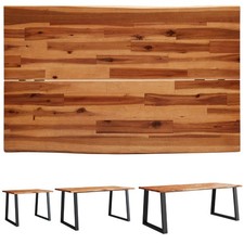 Esstisch Baumkante Massivholz Akazie Holz Esszimmertisch Küchentisch Esszimmer