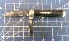 VTG Cattaraugus 22346 Ebony Large Jack Folding Pocket Knife!