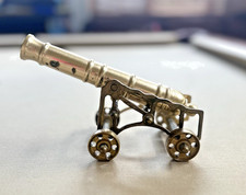 Vintage Brass Cannon Home or office Decor