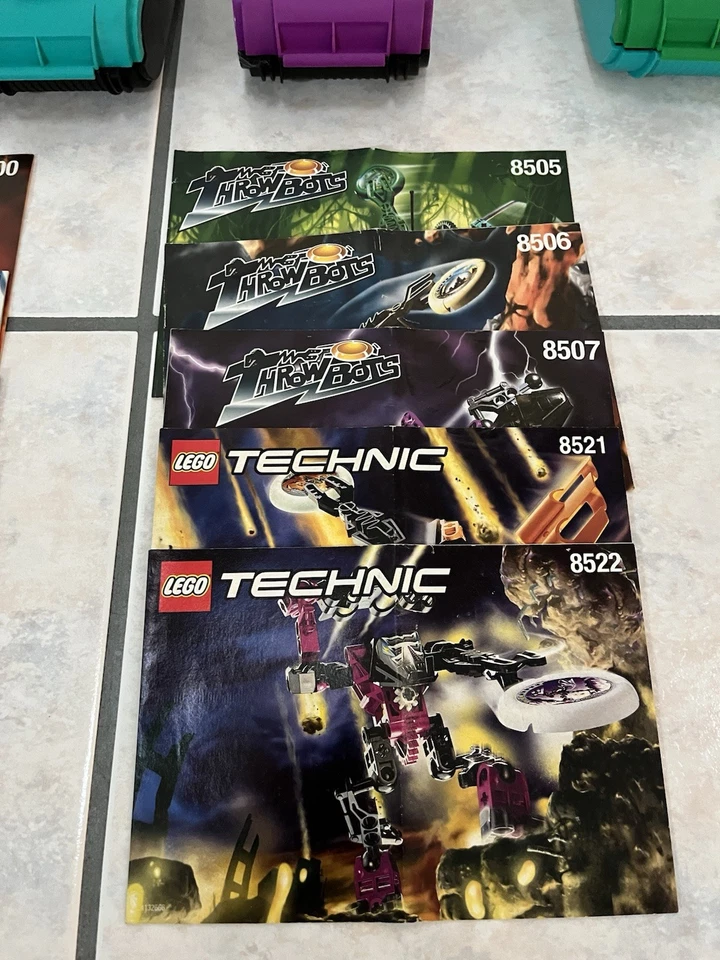 Lego Lot of 10- Technic Throwbots Sets Complete w/Manuals & Containers 8500-8522 - Image 3 of 4