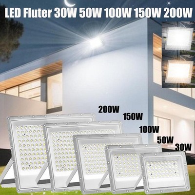 LED Strahler Außen Fluter 30W-200W Baustrahler Flutlicht 230V Scheinwerfer IP65