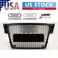 FOR 09-12 AUDI A4/S4 B8 8T HONEYCOMB SPORT MESH RS4 STYLE HEX GRILLE GRILL BLACK