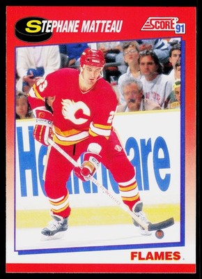 Stephane Matteau, 1991-92 Score Canadian Bilengual, #242, Calgary Flames,