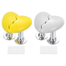 4Pcs Toilet Tank Button Toilet Button Pusher Toilet Replacement Yellow White