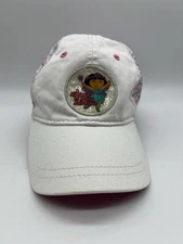 Vintage Dora The Explorer Hat - Nick Jr. - White With Pattern - RARE!