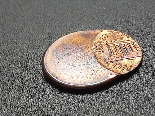 ERROR COIN OFF CENTER TONED PENNY COIN #930 Collection Nice Toning - Picture 8 of 8