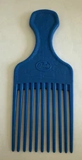 Vintage Goody Hair Pick Textured Plastic Lift Comb 6.5” Blue