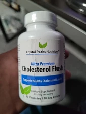 CRYSTAL PEAKS NUTRITION Cholesterol Flush 60 Capsules BB 10/2028