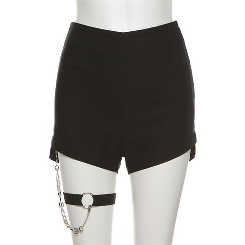 Bag Hip Casual Shorts Women's Summer New Solid Color Slim High Waist Fashion - Picture 13 of 14