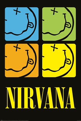 Nirvana Smiley  Squares neu Maxi Poster 61x91,5 cm