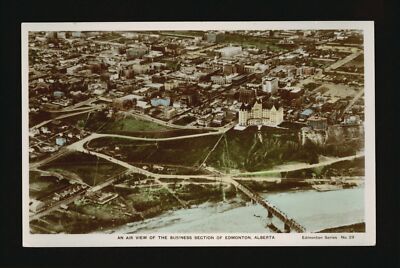 An air view of the business section of Edmonton Alberta aerial vi- Old Photo